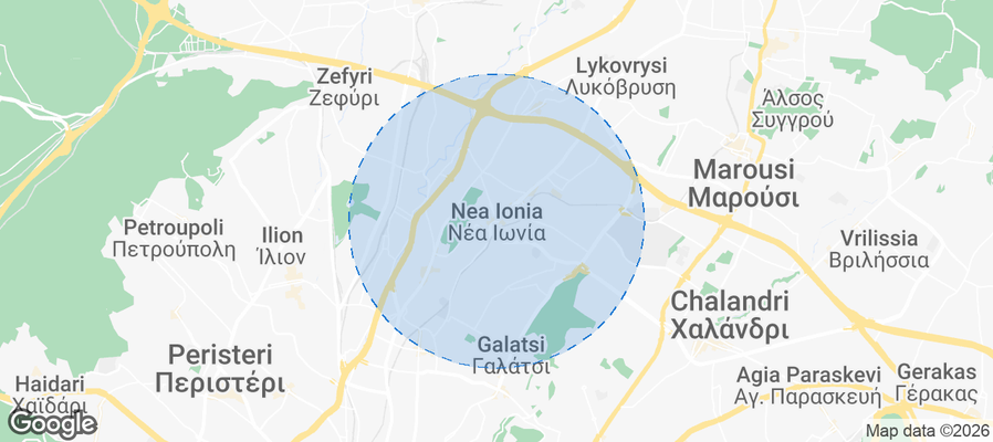 Nea Ionia Airbnb map